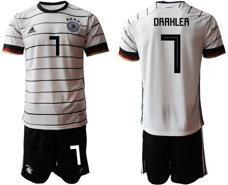 Men 2021 European Cup Germany home white #7 Soccer Jersey3